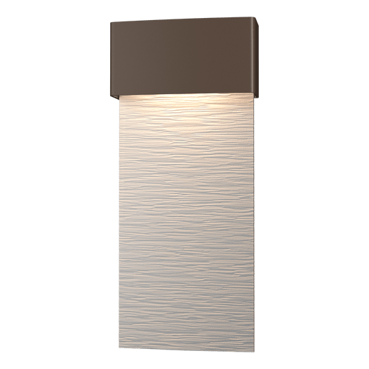 Stratum Large Dark Sky Friendly LED Outdoor Sconce - Coastal Bronze - White Accent by Hubbardton Forge