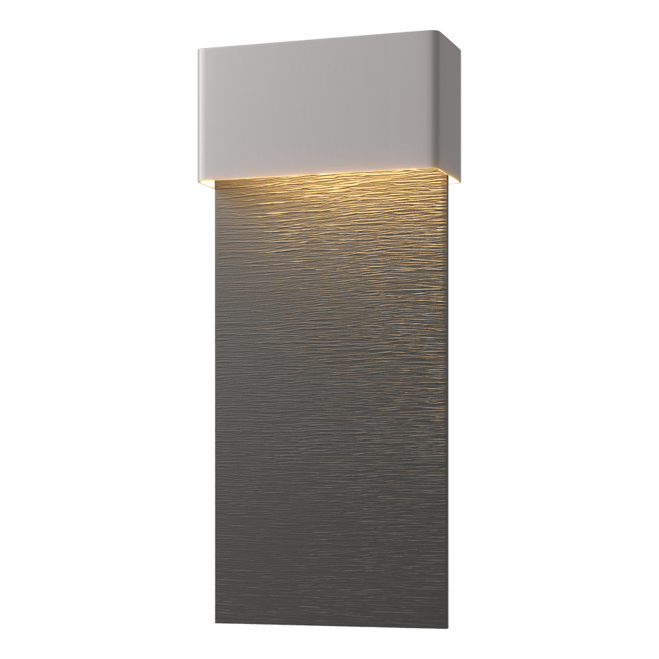 Stratum Large Dark Sky Friendly LED Outdoor Sconce - Coastal Burnished Steel - Coastal Black Accent by Hubbardton Forge