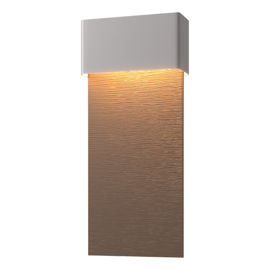 Stratum Large Dark Sky Friendly LED Outdoor Sconce - Coastal Burnished Steel - Coastal Bronze Accent by Hubbardton Forge