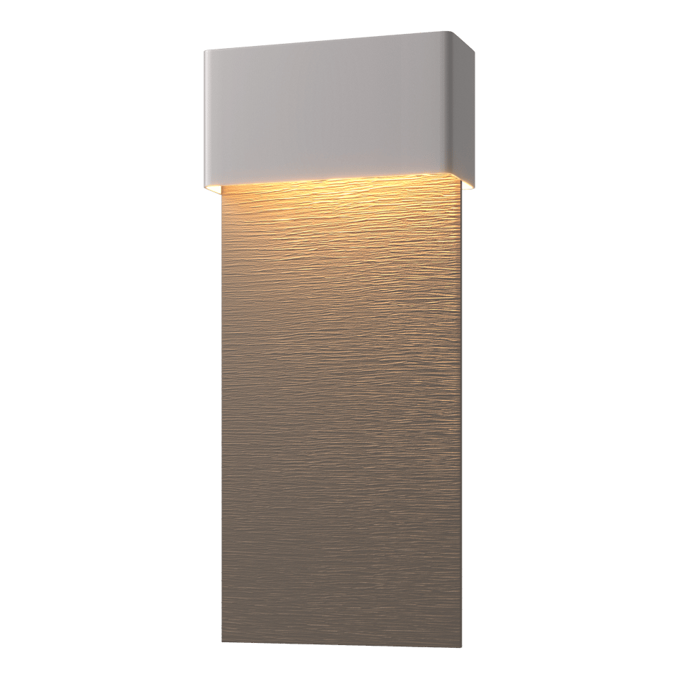 Stratum Large Dark Sky Friendly LED Outdoor Sconce - Coastal Burnished Steel - Coastal Dark Smoke Accent by Hubbardton Forge