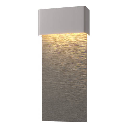 Stratum Large Dark Sky Friendly LED Outdoor Sconce - Coastal Burnished Steel - Natural Iron Accent by Hubbardton Forge