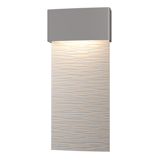 Stratum Large Dark Sky Friendly LED Outdoor Sconce - Coastal Burnished Steel - White Accent by Hubbardton Forge