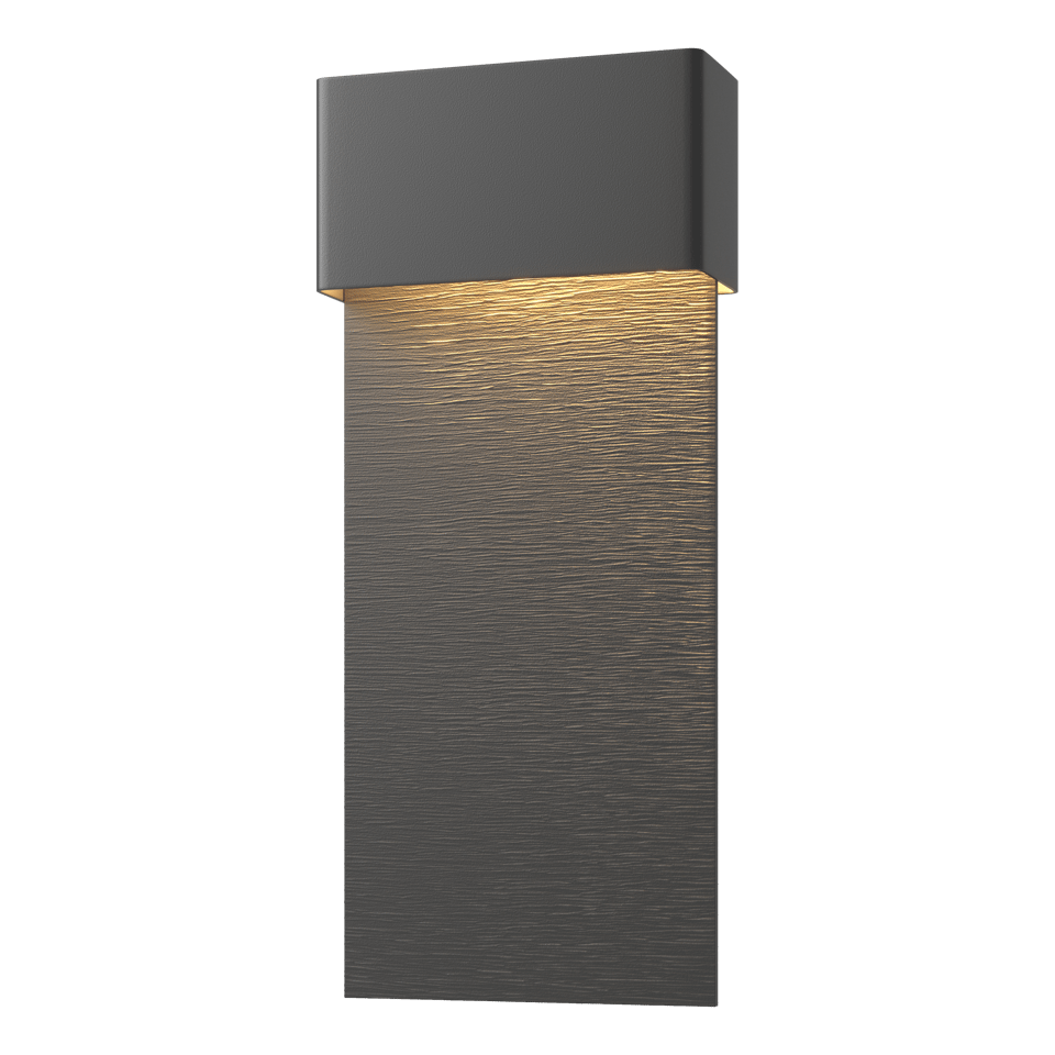 Stratum Large Dark Sky Friendly LED Outdoor Sconce - Coastal Dark Smoke - Coastal Black Accent by Hubbardton Forge