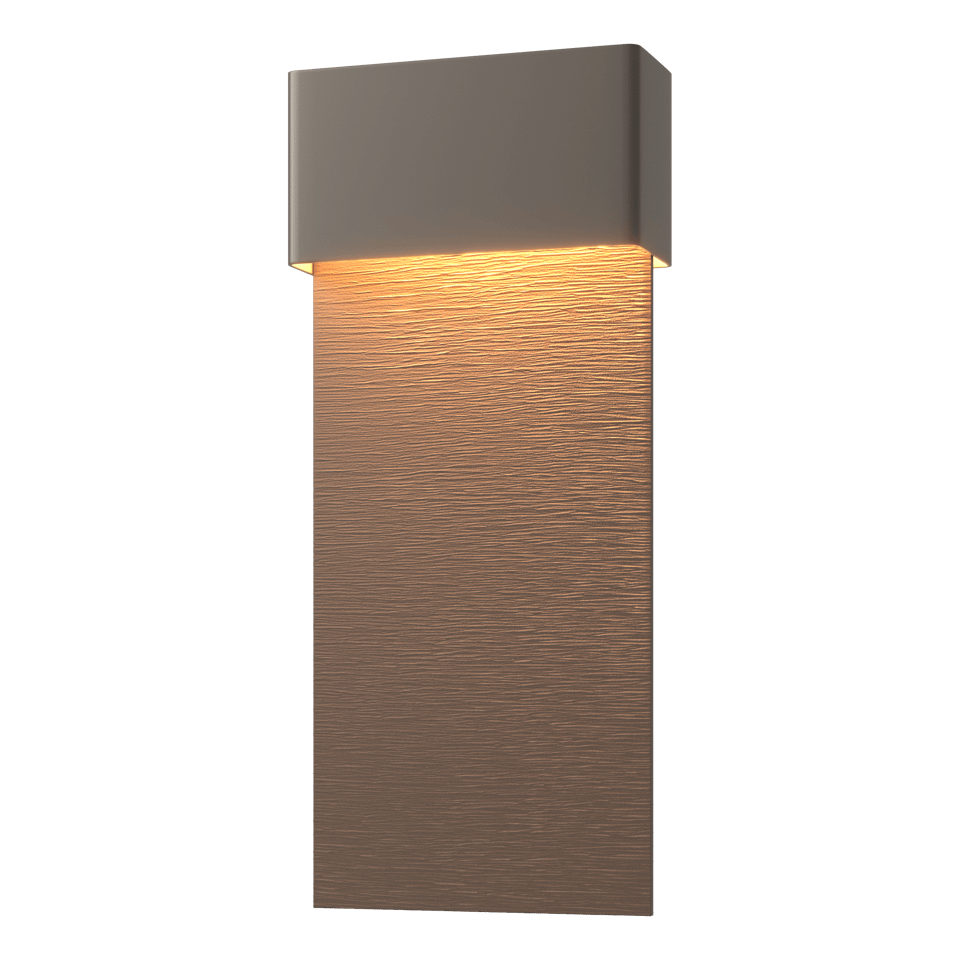Stratum Large Dark Sky Friendly LED Outdoor Sconce - Coastal Dark Smoke - Coastal Bronze Accent by Hubbardton Forge