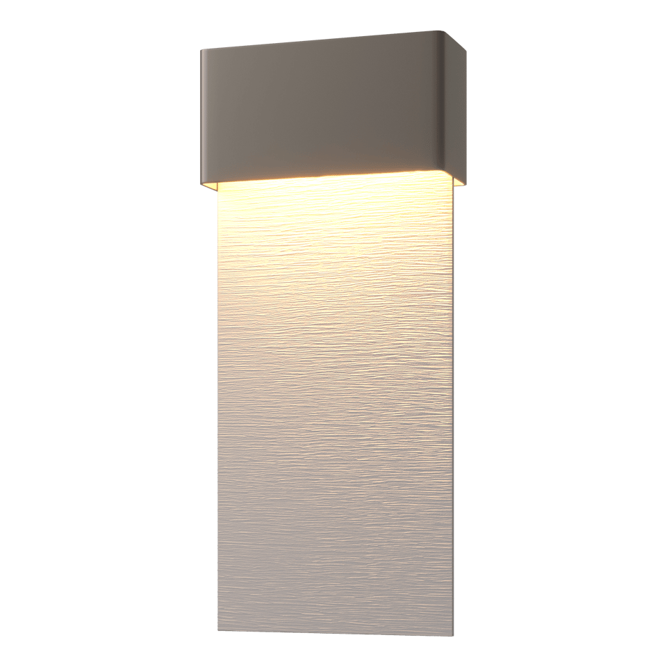 Stratum Large Dark Sky Friendly LED Outdoor Sconce - Coastal Dark Smoke - Coastal Burnished Steel Accent by Hubbardton Forge