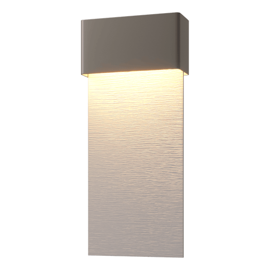 Stratum Large Dark Sky Friendly LED Outdoor Sconce - Coastal Dark Smoke - Coastal Burnished Steel Accent by Hubbardton Forge