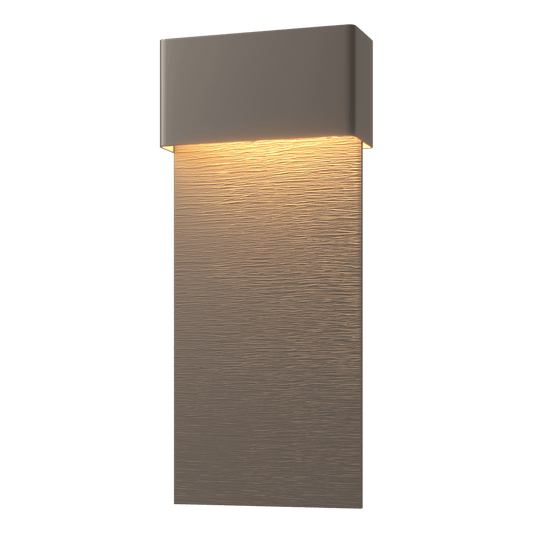 Stratum Large Dark Sky Friendly LED Outdoor Sconce - Coastal Dark Smoke - Coastal Dark Smoke Accent by Hubbardton Forge