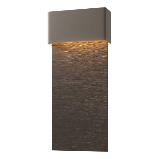 Stratum Large Dark Sky Friendly LED Outdoor Sconce - Coastal Dark Smoke - Oil Rubbed Bronze Accent by Hubbardton Forge