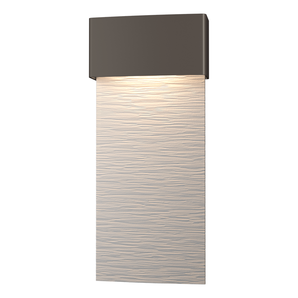 Stratum Large Dark Sky Friendly LED Outdoor Sconce - Coastal Dark Smoke - White Accent by Hubbardton Forge