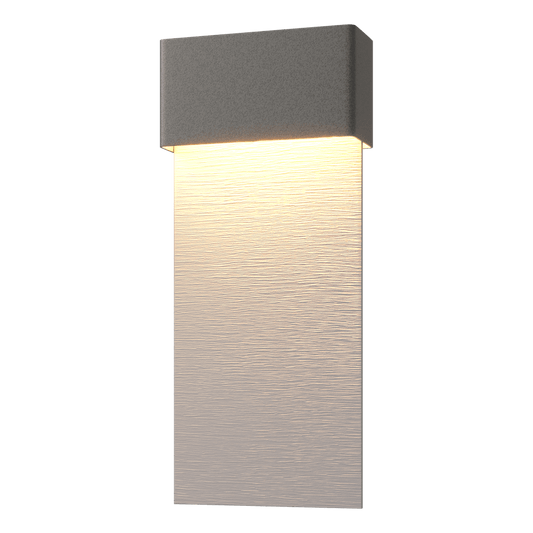 Stratum Large Dark Sky Friendly LED Outdoor Sconce - Natural Iron - Coastal Burnished Steel Accent by Hubbardton Forge