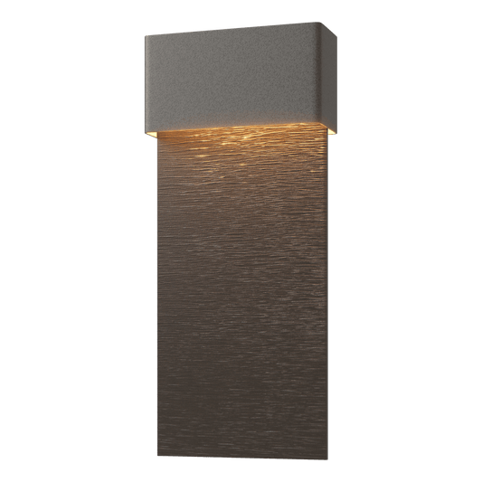 Stratum Large Dark Sky Friendly LED Outdoor Sconce - Natural Iron - Oil Rubbed Bronze Accent by Hubbardton Forge