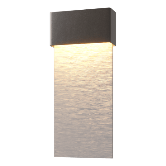 Stratum Large Dark Sky Friendly LED Outdoor Sconce - Oil Rubbed Bronze - Coastal Burnished Steel Accent by Hubbardton Forge
