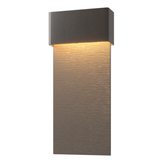Stratum Large Dark Sky Friendly LED Outdoor Sconce - Oil Rubbed Bronze - Coastal Dark Smoke Accent by Hubbardton Forge