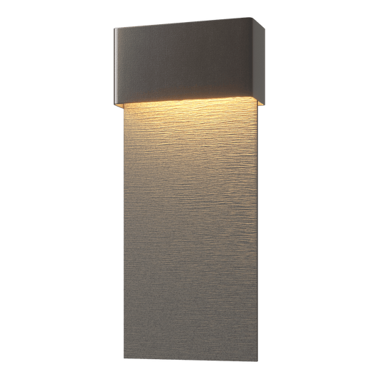 Stratum Large Dark Sky Friendly LED Outdoor Sconce - Oil Rubbed Bronze - Natural Iron Accent by Hubbardton Forge