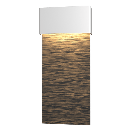 Stratum Large Dark Sky Friendly LED Outdoor Sconce - White - Natural Iron Accent by Hubbardton Forge