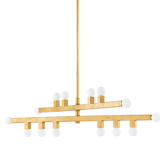 Sutter Chandelier - 14-Light - Vintage Gold Leaf - Mitzi H823914-VGL