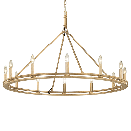 Sutton Chandelier - 12-Light - Champagne Leaf - Troy Lighting F6247-CPL