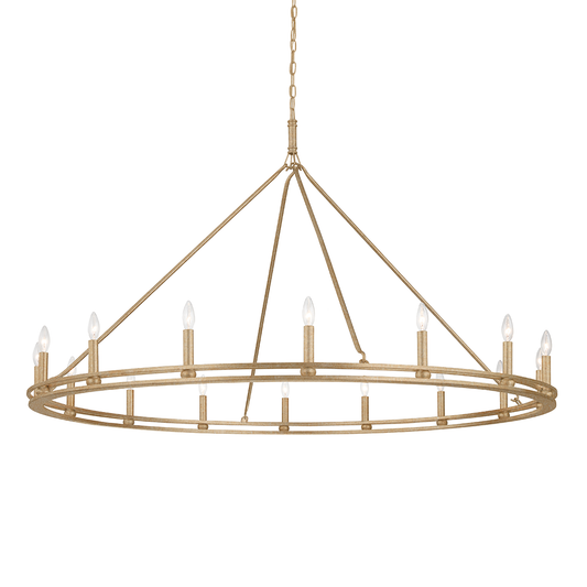 Sutton Chandelier - 16-Light - Champagne Silver Leaf - Troy Lighting F6244-CPL