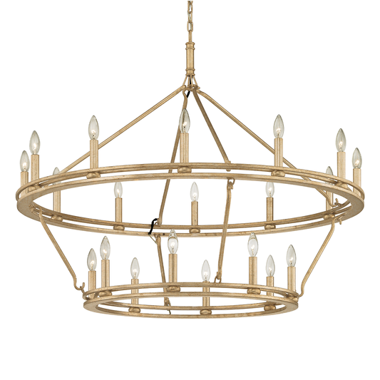 Sutton Chandelier - 20-Light - Champagne Silver Leaf - Troy Lighting F6249-CPL