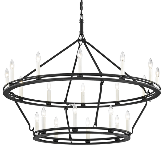 Sutton Chandelier - 20-Light - Textured Black - Troy Lighting F6239-TBK