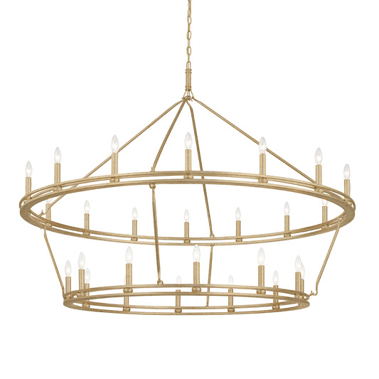 Sutton Light Chandelier - 28-Light - Champagne Leaf - Troy Lighting F6245-CPL