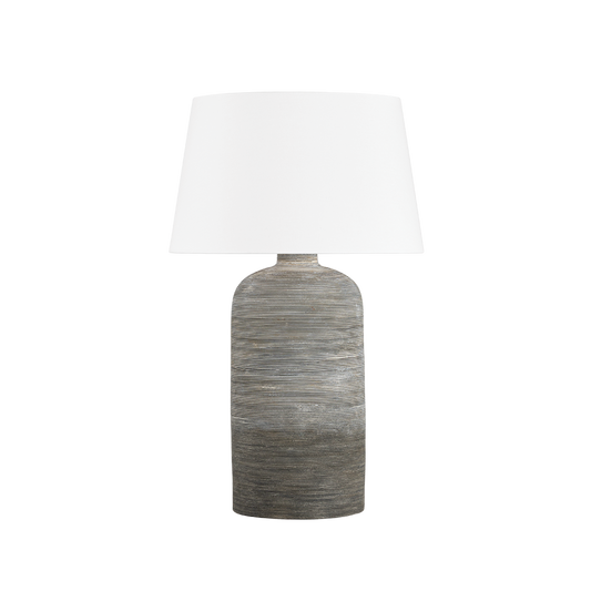 Sutton Manor Table Lamp - Aged Brass/Ceramic Cream Shadow by Hudson Valley Lighting