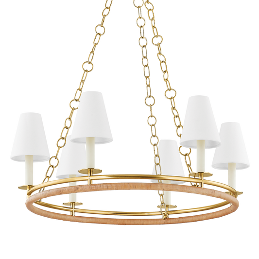 Swanton Chandelier - 6-Light - Aged Brass by Hudson Valley Lighting