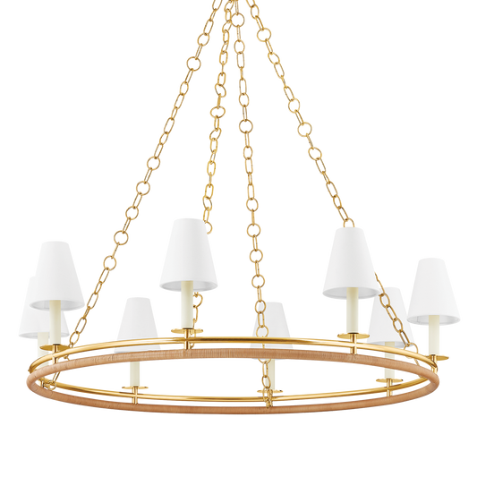 Swanton Chandelier - 8-Light - Aged Brass by Hudson Valley Lighting