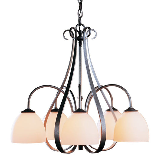 Sweeping Taper 5-Arm Chandelier - Natural Iron by Hubbardton Forge