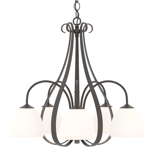 Sweeping Taper 5-Arm Chandelier - Oil Rubbed Bronze by Hubbardton Forge