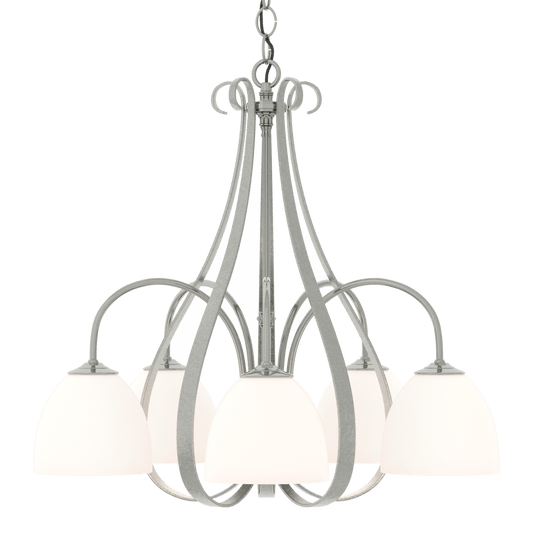 Sweeping Taper 5-Arm Chandelier - Sterling by Hubbardton Forge