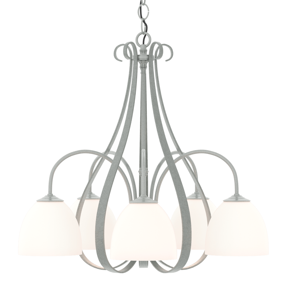 Sweeping Taper 5-Arm Chandelier - Vintage Platinum by Hubbardton Forge