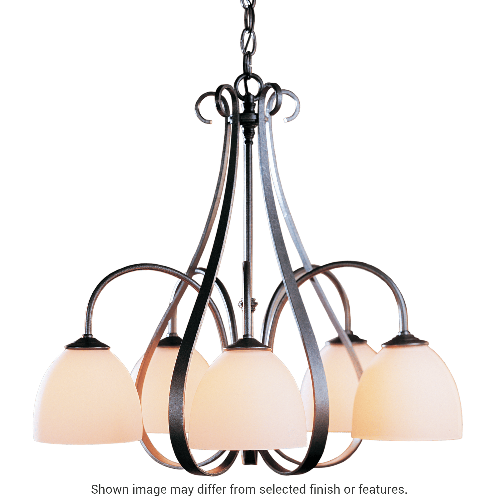 Sweeping Taper 5-Arm Chandelier - White by Hubbardton Forge