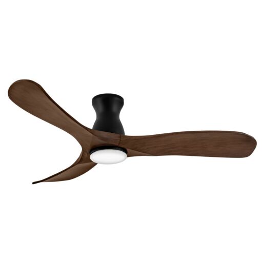 Swell Flush Illuminated 56" LED Smart Fan - Matte Black - Walnut Blades by Hinkley Lighting