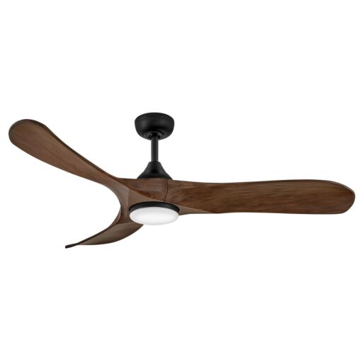 Swell Illuminated 56" LED Smart Fan - Matte Black - Walnut Blades  - Hinkley Lighting 903856FWB-LDD