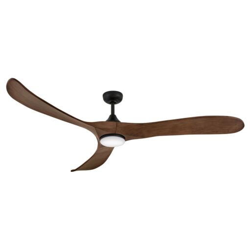 Swell Illuminated 72" LED Smart Fan - Matte Black - Walnut Blades  - Hinkley Lighting 903872FWB-LDD