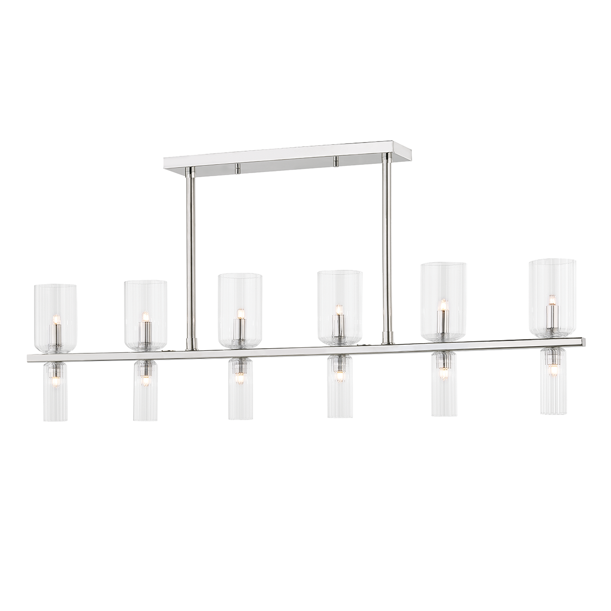 Tabitha Linear Pendant - 12-Light - Polished Nickel - Mitzi H384912-PN