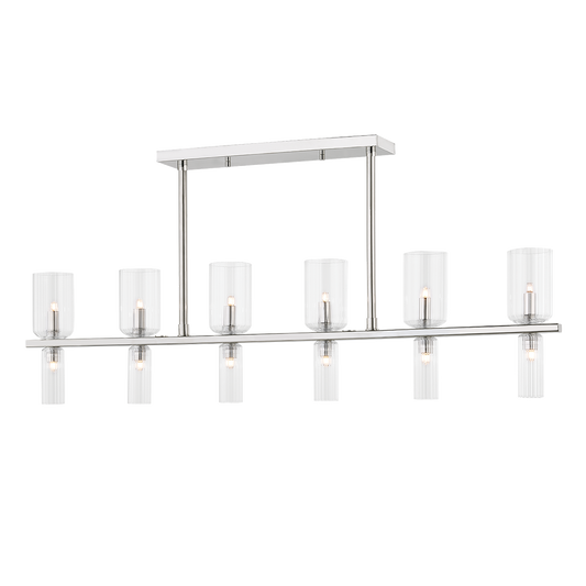 Tabitha Linear Pendant - 12-Light - Polished Nickel - Mitzi H384912-PN