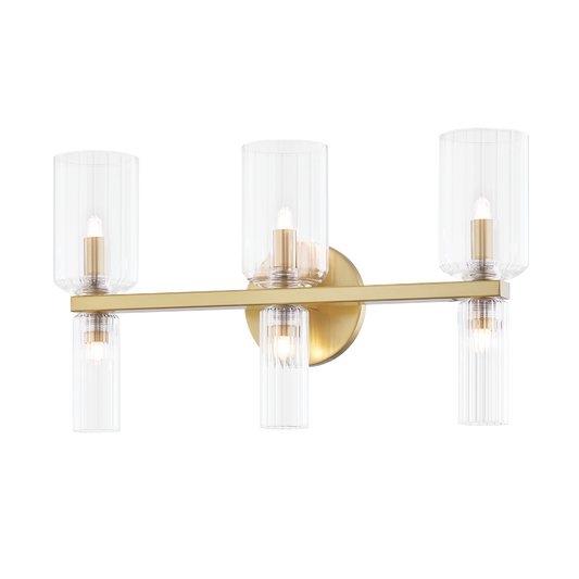 Tabitha Vanity Light - 6-Light - Aged Brass - Mitzi H384303-AGB
