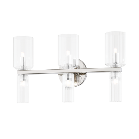 Tabitha Vanity Light - 6-Light - Polished Nickel - Mitzi H384303-PN