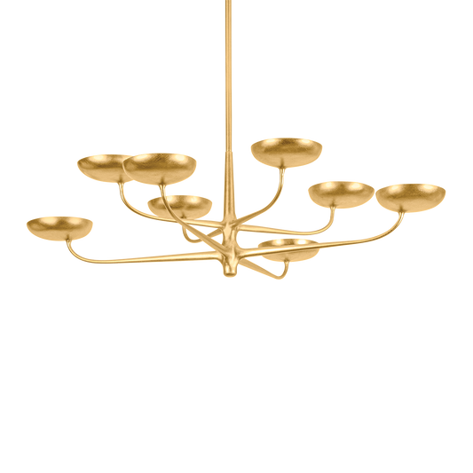 Taormina Chandelier - 8-Light - Vintage Gold Leaf by Hudson Valley Lighting