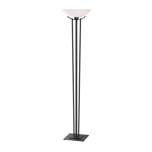 Taper Torchiere - Black - Opal Glass by Hubbardton Forge