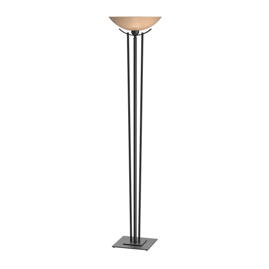 Taper Torchiere - Black - Sand Glass by Hubbardton Forge