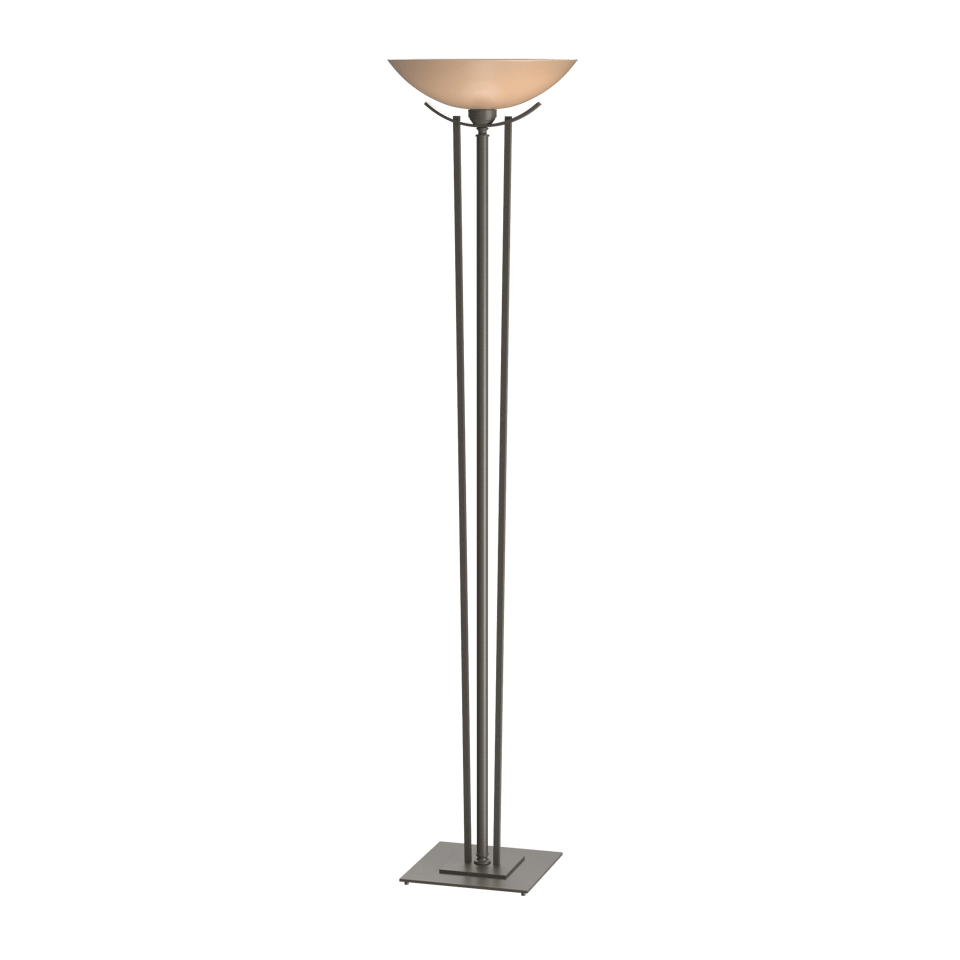 Taper Torchiere - Dark Smoke - Sand Glass by Hubbardton Forge