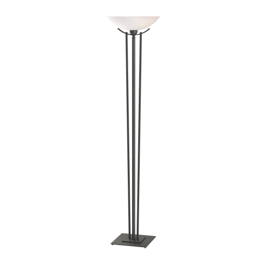 Taper Torchiere - Natural Iron - Opal Glass by Hubbardton Forge