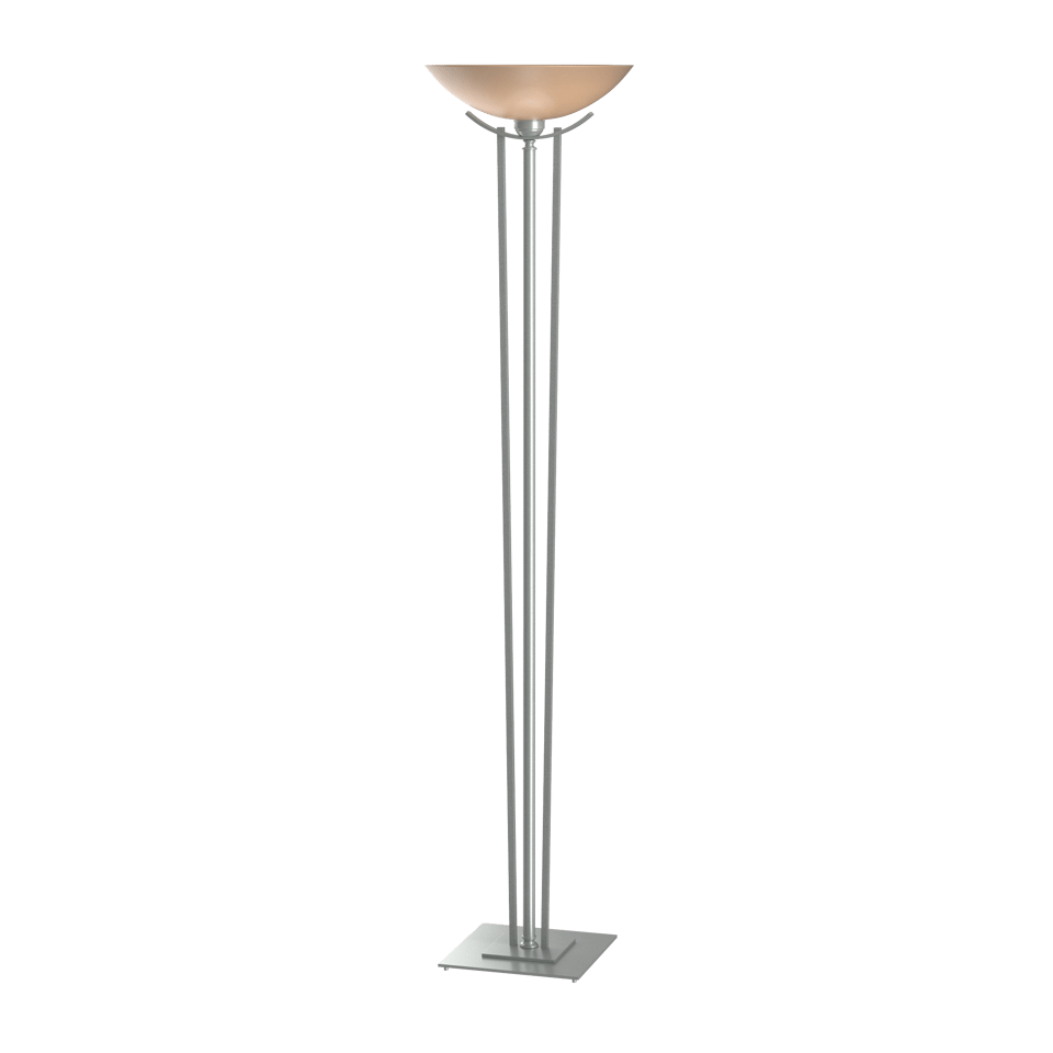 Taper Torchiere - Vintage Platinum - Sand Glass by Hubbardton Forge