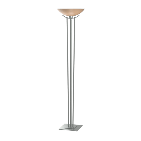 Taper Torchiere - Vintage Platinum - Sand Glass by Hubbardton Forge