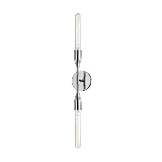 Tara 2-Light Tubular Sconce - Polished Nickel by Mitzi