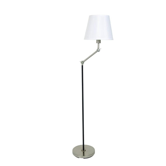 Taylor Floor Lamp - T400-BLKSN - Black and Satin nickel by House of Troy
