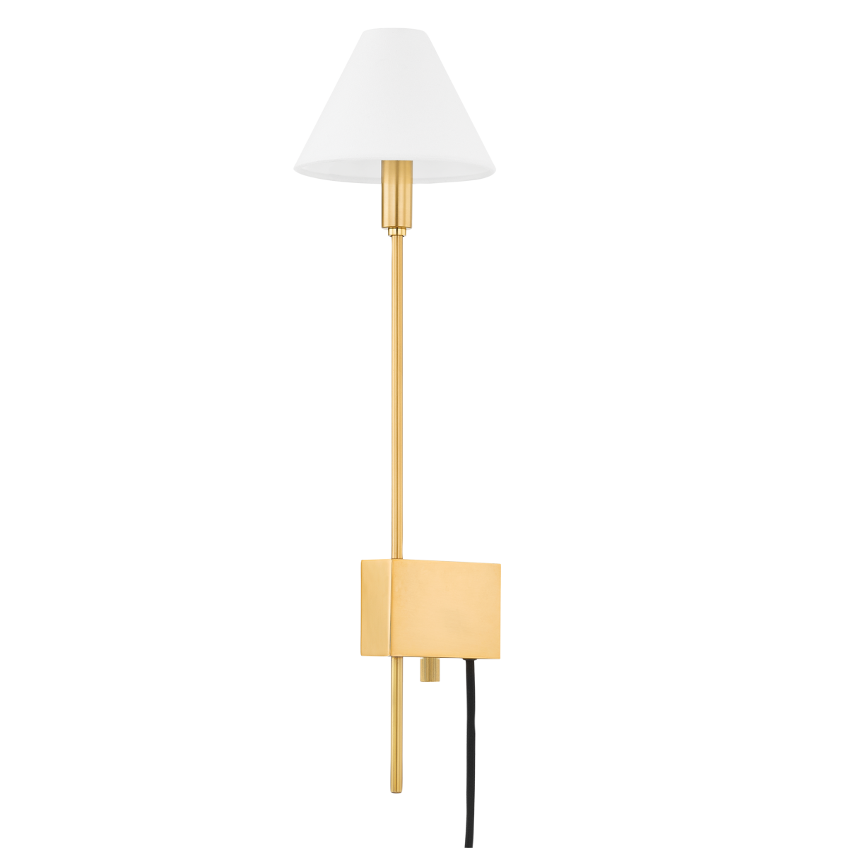 Teaneck Plug-In Sconce - Aged Brass by Hudson Valley Lighting